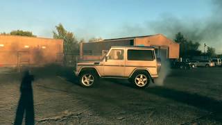 G WAGON DRIFT DIESEL POWERSLIDE BURNOUT [upl. by Aicilef]