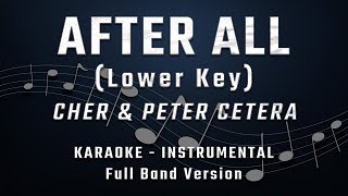 AFTER ALL  LOWER KEY  FULL BAND KARAOKE  INSTRUMENTAL  CHRIS WALKER [upl. by Charmian963]