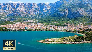 Makarska Croatia 🇭🇷 4K Makarska Riviera Walking Tour Beach Promenade and Old Town 2023 [upl. by Naegem24]