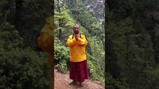 Guru Rinpoche Mantra Mudras  Khenchen Lama Rinpoche in Paro Taktsang [upl. by Desdemona211]