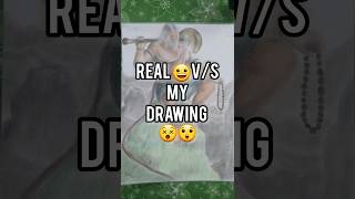 Real 😀vs my drawing 😱😲shorts drawing art ytshorts sanatan [upl. by Madalena]