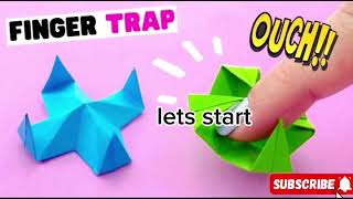 How to make DIY origami FINGER TRAP  paper finger trap origami fidget toy [upl. by Renaxela]