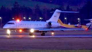 Bombardier BD700 Global Express 9HIII TakeOff at Bern [upl. by Hallam624]