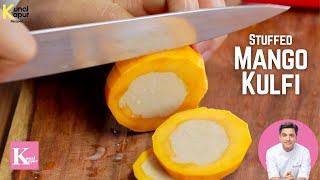 3Ingredient Stuffed Mango Kulfi  आम की क़ुल्फ़ी  Kunal Kapur Recipes  Mango Ice Cream Recipes [upl. by Moureaux28]