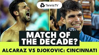 Legendary Carlos Alcaraz vs Novak Djokovic Battle  Cincinnati 2023 Extended Highlights [upl. by Oizirbaf]