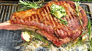 🔥Cooked Tomahawk Steak in the Wild🥩  Secret Mushroom Sauce Recipe ASMR 🤤 [upl. by O'Connell]