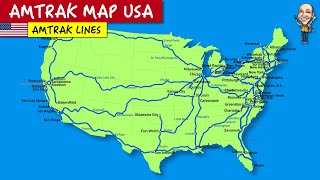 Amtrak map USA Understand Americas train routes [upl. by Polash]