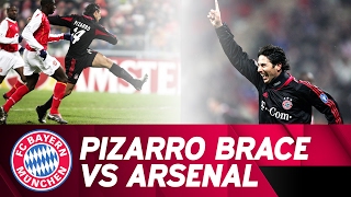 Claudio Pizarro Brace Against FC Arsenal  200405 Champions League [upl. by Northey]