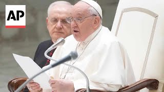 Pope Francis prays for world peace and those killed in conflicts [upl. by Mcleod]