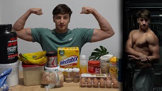 FULL DAY OF EATING DE 6000 KCAL  BULK NATURAL para chegar aos 100kg [upl. by Filide]