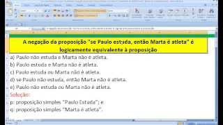 Curso de Raciocínio Lógico Quantitativo Negação proposição Tabela verdade Conectivos E OU SE ENTÃO [upl. by Bolling]