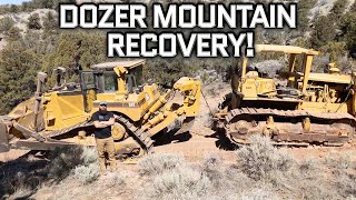 We Almost Wheelied Over Backwards In a CAT D8 Dozer Extreme Mountain Recovery [upl. by Christianna]