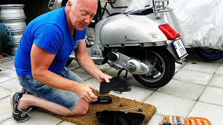 How to removechange the air filter on Vespa GTS 300 [upl. by Monteria]