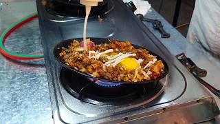 SOLD OUT Everyday  Sizzling Sisig with Egg in Manila  Filipino Street Food [upl. by Anos692]