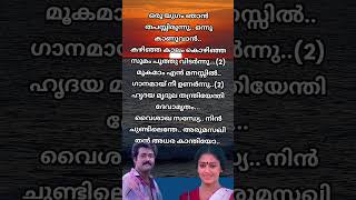 വൈശാഖ സന്ധ്യേChitramalayalam songlyrics chitra [upl. by Eibot]