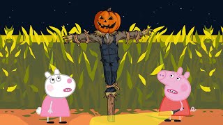 Peppa Pig Scary Stories Halloween Episodes Part1 Cartoon parody [upl. by Yecad]