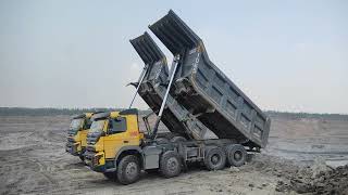 VOLVO FMX 460  VOLVO TRUCKS OB UNLOADING IN DUMPING AREA RKP OC [upl. by Nyletac]