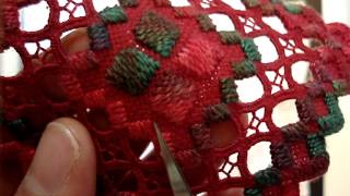 Hardanger Embroidery Lesson 5 Finishing Kloster Block Section [upl. by Inalaehon364]