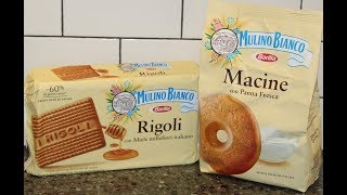 Mulino Bianco Barilla Rigoli amp Macine Italian Cookie Review [upl. by Brighton]