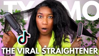 I Bought The Viral TikTok Tymo Straightening Brush Review Type 4 Natural Hair [upl. by Eitak]