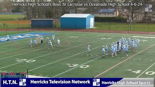 Herricks High Schools Boys JV Lacrosse vs Oceanside High School 4624 [upl. by Forest]