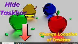 Taskbar Setting On Desktop  How to Change Location of Taskbar  Hide Taskbar on PC [upl. by Anitneuq944]