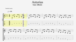 Guitar Tab  Albeniz  Asturias [upl. by Richia]