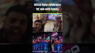 Indias Rising Star Nitish Rana Celebrates T20 World Cup Win with Family ytshorts [upl. by Notxap74]