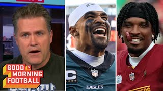 GMFB  quotJalen Hurts will show Jayden Daniels whos King of the NFCquot  Kyle on Eagles vs Commanders [upl. by Akemak]