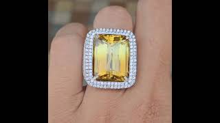 Natural Greenish Yellow Citrine Quartz Brazil Heated 2066 carats Passbook SKY lab quartz permata [upl. by Ahsatniuq]