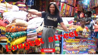 MALAMA THOMAS STREET  FREETOWN BIGGEST FABRIC Ankara MARKET IN SIERRA LEONE 🇸🇱 shoes necklace [upl. by Tina]