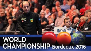 3CUSHION WC Bordeaux 2016  Pierre SOUMAGNE vs Daniel SANCHEZ [upl. by Omoj13]