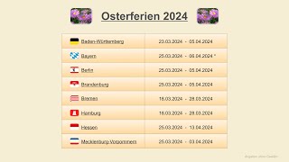 Osterferien 2024 [upl. by Stu]