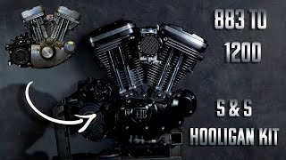 Sportster Hardtail Bobber Build Part 2 Electrical and Mechanical 883 to 1200 S amp S Hooligan Kit [upl. by Laurance]