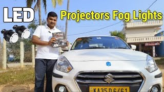 🚘Projectors Led Fog Lights for Car💥 Useful for highway amp night ride🚗 watch till end🎥 [upl. by Arze]