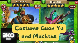 Empires amp Puzzles  Mucktus and Costume Guan Yu New green powerhouse heroes [upl. by Tyre]