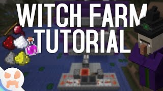 Minecraft AUTOMATIC WITCH FARM TUTORIAL  Simple  Working [upl. by Yim]