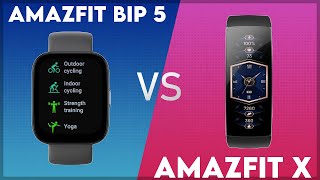 Amazfit Bip 5 vs Amazfit X Comparison [upl. by Inaliel]