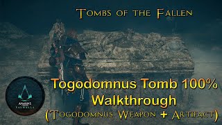 Assassin Creed Valhalla  Togodomnus Tomb 100 Walkthrough  Tombs of the Fallen [upl. by Jaquelyn]