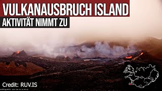 Vulkanausbruch Island  Aktivität nimmt zu  Insgesamt bereits 8 aktive Risse [upl. by Geno96]