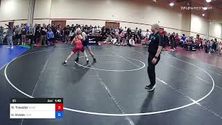 55 Lbs Round Of 16  Nick Treaster Newton Wrestling Club Vs Hoyt Hvass Lewiston Wrestling Club 3 [upl. by Nnyltiak]