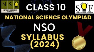 NSO 2024 Syllabus Class 10  SOF 2024  NSO Exam Date 2024  NSO Level 1 Syllabus [upl. by Anavlis574]