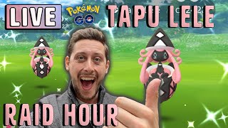 LIVE Shiny Tapu Lele Pokemon GO Raid Hour [upl. by Suirauqram]