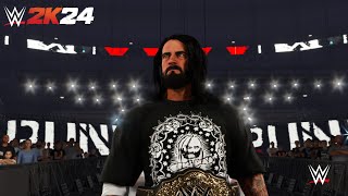 WWE 2K24  CM Punk 10 Entrance  With Old Theme Song [upl. by Ffoeg221]