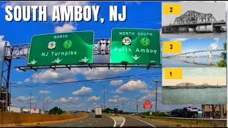 10 The Evolution of Bridge Construction Over the Raritan River on Route 35  SPLIT SCREEN  4K [upl. by Ovida]