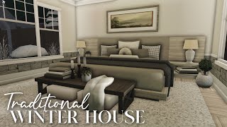 Bloxburg Traditional Family Winter House  SPEEDBUILD [upl. by Kerwin]