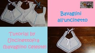 bavaglini alluncinetto tutorial bavaglino celeste [upl. by Iand24]