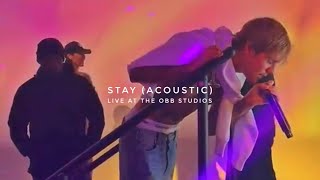 Justin Bieber  Stay Acoustic Live at the OBB Studios with The Kid Laroi [upl. by Lynde396]