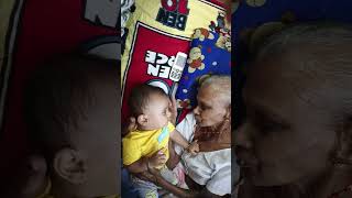 cutebaby meets his grandmother first time ❤️❤️❤️🥰🥰 [upl. by Bevash]