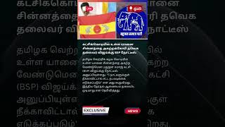 யானை சின்னத்தை அகற்றுங்கள் BSP விஜய்க்கு நோட்டீஸ் politicaldrama bsp tamilnadu vijay tvk [upl. by Ahsinyar]